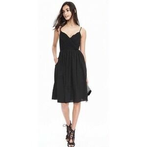NWT Banana Republic Fit & Flare Dress Black Size 4P